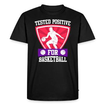 Tested Positive for Basketball Women's Basketball - Men's Premium Organic T-Shirt - black - Front - Nico (187cm)