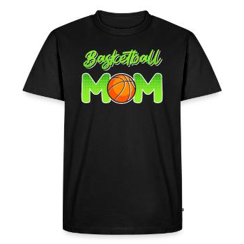 Basketball Maman Basketball Mère - T-shirt Premium bio Homme - noir - Devant - Nico (187cm)