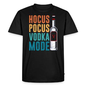 Hokus Pokus Vodka Mode Vodka Drinker - Men's Premium Organic T-Shirt - black - Front - Nico (187cm)
