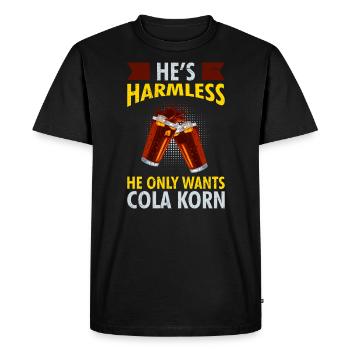 He just wants to drink cola grain Festival Malle - Men's Premium Organic T-Shirt - black - Front - Nico (187cm)
