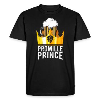 Beer drinker Promille Prinz Malle Party - Men's Premium Organic T-Shirt - black - Front - Nico (187cm)