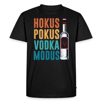 Hokus Pokus Vodka Mode Vodka Drinker - Men's Premium Organic T-Shirt - black - Front - Nico (187cm)