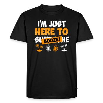 Je ne fais que boire des buveurs de bière ici pour boire - T-shirt Premium bio Homme - noir - Devant - Nico (187cm)