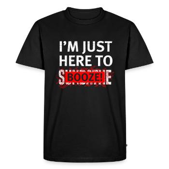 I'm only here to drink Malle Mallorca - Men's Premium Organic T-Shirt - black - Front - Nico (187cm)