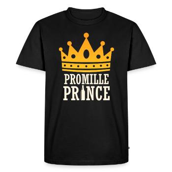 Promille Prinz Biertrinker Säufer - Men's Premium Organic T-Shirt - black - Front - Nico (187cm)