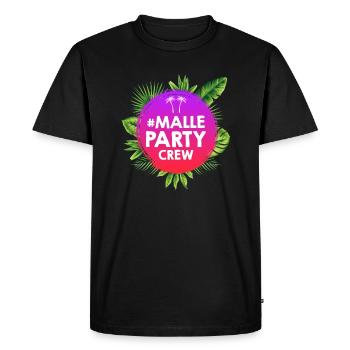 Malle Party Crew - Men's Premium Organic T-Shirt - black - Front - Nico (187cm)