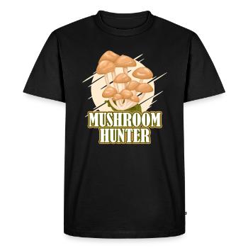 Chasseur de champignons Cueilleurs de champignons Cueilleurs de champignons - T-shirt Premium bio Homme - noir - Devant - Nico (187cm)