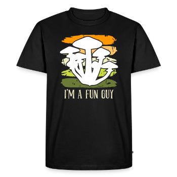 Fun Guy Mushroom Picker Mushroom Picker - Men's Premium Organic T-Shirt - black - Front - Nico (187cm)