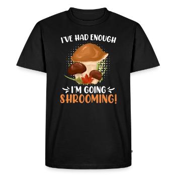 Assez pour moi je vais cueillir des champignons cueilleur de champignons - T-shirt Premium bio Homme - noir - Devant - Nico (187cm)