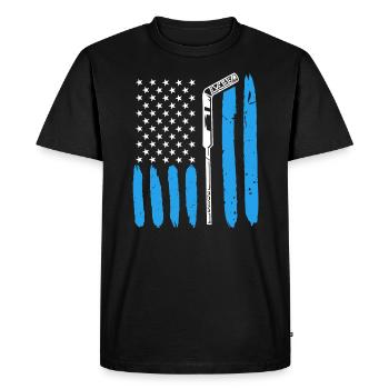 Hockey sur glace USA Hockey - T-shirt Premium bio Homme - noir - Devant - Nico (187cm)