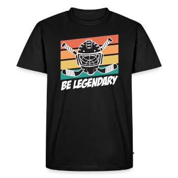 Be Legendary Hockey Ice Hockey - Men's Premium Organic T-Shirt - black - Front - Nico (187cm)