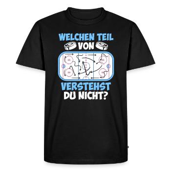 Eishockey Taktik Eishockeyspieler Eishockey - Männer Premium Bio T-Shirt - Schwarz - Vorne - Nico (187cm)