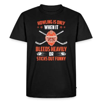 Hurler, c’est quand il saigne ou se démarque étrangement - T-shirt Premium bio Homme - noir - Devant - Nico (187cm)