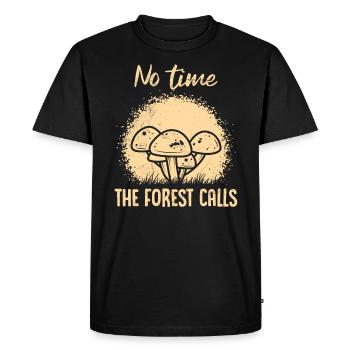 Pas de temps que la forêt appelle les cueilleurs de champignons Cueilleurs de champignons - T-shirt Premium bio Homme - noir - Devant - Nico (187cm)