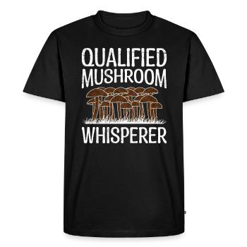 Qualified Mushroom Whisperer Mushroom Whisperer Mushroom Picker - Men's Premium Organic T-Shirt - black - Front - Nico (187cm)
