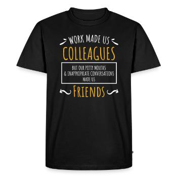 Collègue de travail Ami Adieu Changement d’emploi - T-shirt Premium bio Homme - noir - Devant - Nico (187cm)