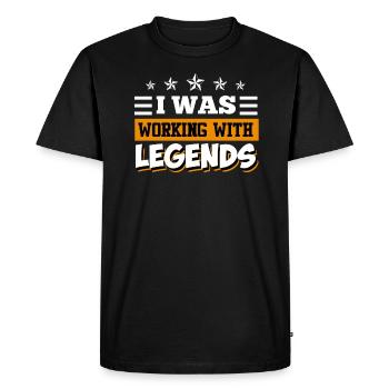 Je travaillais avec les légendes Farewell - T-shirt Premium bio Homme - noir - Devant - Nico (187cm)