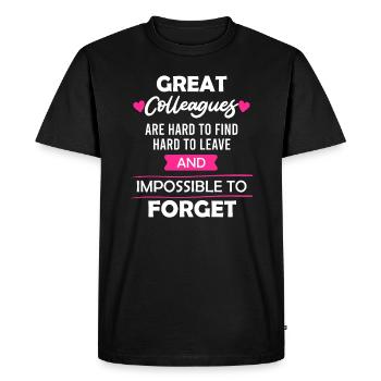Collègue Adieu Changement d’emploi Changement de travail - T-shirt Premium bio Homme - noir - Devant - Nico (187cm)