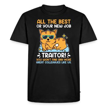 All the best traitor Job change colleague - Men's Premium Organic T-Shirt - black - Front - Nico (187cm)