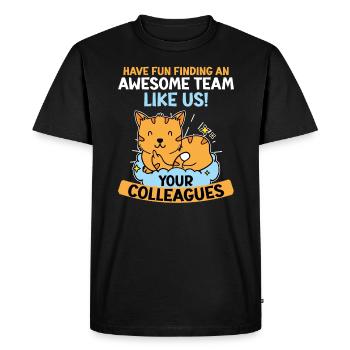 Farewell to colleague Colleague Job change - Men's Premium Organic T-Shirt - black - Front - Nico (187cm)