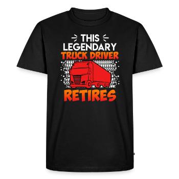 Chauffeur de camion Pension Camion Retraité - T-shirt Premium bio Homme - noir - Devant - Nico (187cm)
