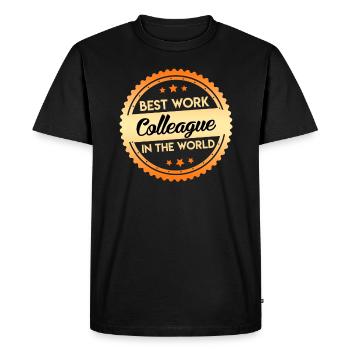 Meilleur collègue de travail au monde Collègue de travail - T-shirt Premium bio Homme - noir - Devant - Nico (187cm)
