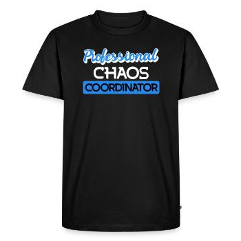Coordinateur professionnel du chaos - T-shirt Premium bio Homme - noir - Devant - Nico (187cm)