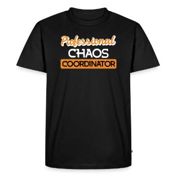 Coordinateur professionnel du chaos - T-shirt Premium bio Homme - noir - Devant - Nico (187cm)