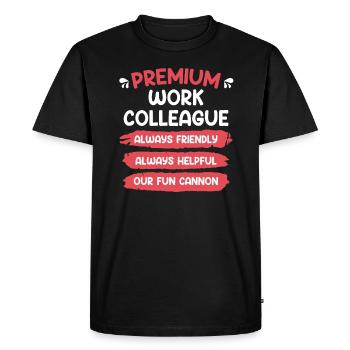 Premium collègue meilleur collègue - T-shirt Premium bio Homme - noir - Devant - Nico (187cm)