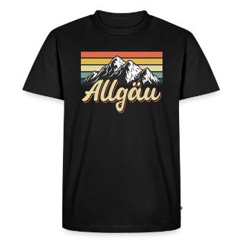 Allgäu - Men's Premium Organic T-Shirt - black - Front - Nico (187cm)