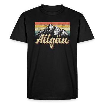 Allgäu - Men's Premium Organic T-Shirt - black - Front - Nico (187cm)