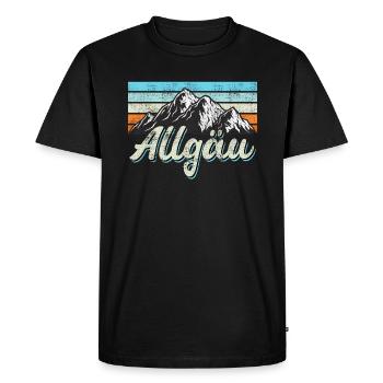 Allgäu - Men's Premium Organic T-Shirt - black - Front - Nico (187cm)