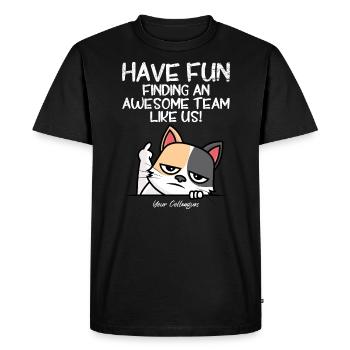 Job change colleague Farewell new job - Men's Premium Organic T-Shirt - black - Front - Nico (187cm)