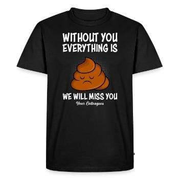 Job change Farewell colleague retirement - Men's Premium Organic T-Shirt - black - Front - Nico (187cm)