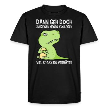 Jobwechsel Abschied Kollege Abteilungswechsel - Männer Premium Bio T-Shirt - Schwarz - Vorne - Nico (187cm)