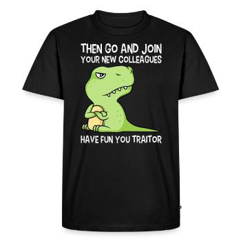 Job change Farewell colleague Change of department - Men's Premium Organic T-Shirt - black - Front - Nico (187cm)