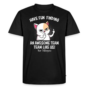 Job change colleague Farewell new job - Men's Premium Organic T-Shirt - black - Front - Nico (187cm)