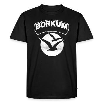 Chemise Borkum Seagull Island - T-shirt Premium bio Homme - noir - Devant - Nico (187cm)