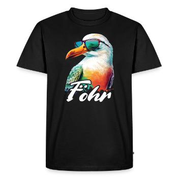 Föhr Holiday mouette colorée fraîche avec des lunettes de soleil - T-shirt Premium bio Homme - noir - Devant - Nico (187cm)