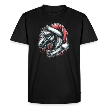 Cheval de Noël tête de cheval Graffiti Style - T-shirt Premium bio Homme - noir - Devant - Nico (187cm)
