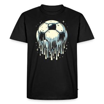 Football fondant - T-shirt Premium bio Homme - noir - Devant - Nico (187cm)