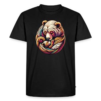 Bear Family Bear Mom Daughter Protection and Love - Men's Premium Organic T-Shirt - black - Front - Nico (187cm)