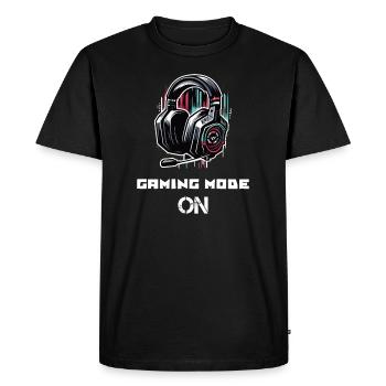 Mode de jeu sur la chemise Gamer Sayings - T-shirt Premium bio Homme - noir - Devant - Nico (187cm)
