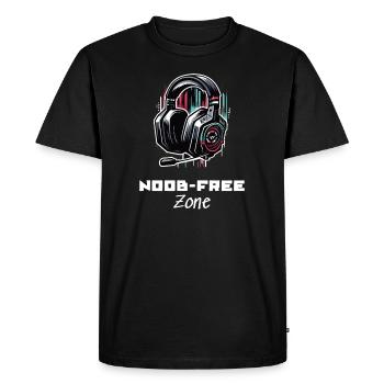 Noob Free Zone Gamer Dictons Chemise - T-shirt Premium bio Homme - noir - Devant - Nico (187cm)