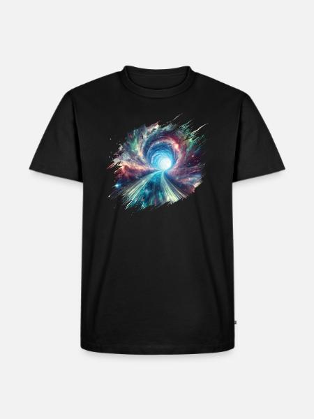 Wormhole to another galaxy - Men's Premium Organic T-Shirt - black
