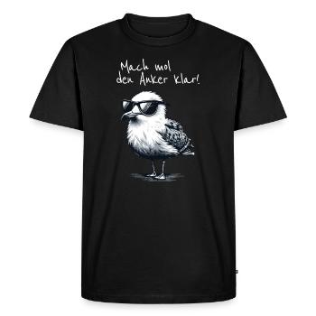 Mach mol den Anker klar Coole Seemöwe Spruch - T-shirt Premium bio Homme - noir - Devant - Nico (187cm)