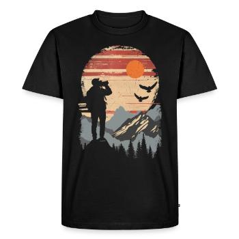 Photographie Nature Photographie Appareil photo reflex - T-shirt Premium bio Homme - noir - Devant - Nico (187cm)