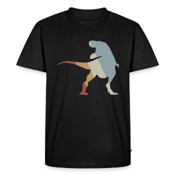 Dinosaure Rétro Style Vintage - T-shirt Premium bio Homme - noir - Devant - Nico (187cm)
