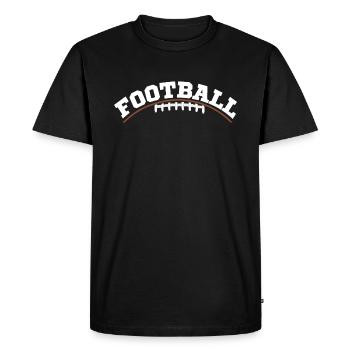 Le plan de football américain et l’inscription - T-shirt Premium bio Homme - noir - Devant - Nico (187cm)