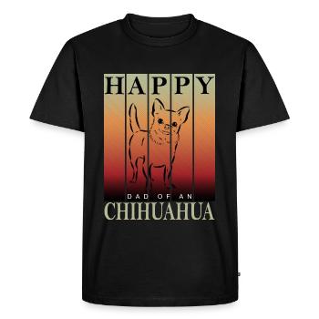 Joyeux Chihuahua Papa - T-shirt Premium bio Homme - noir - Devant - Nico (187cm)